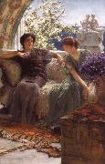 Sir Lawrence Alma-Tadema,OM.RA,RWS Unwelcome Confidence oil